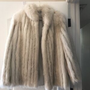 Elegant White Fur Coat